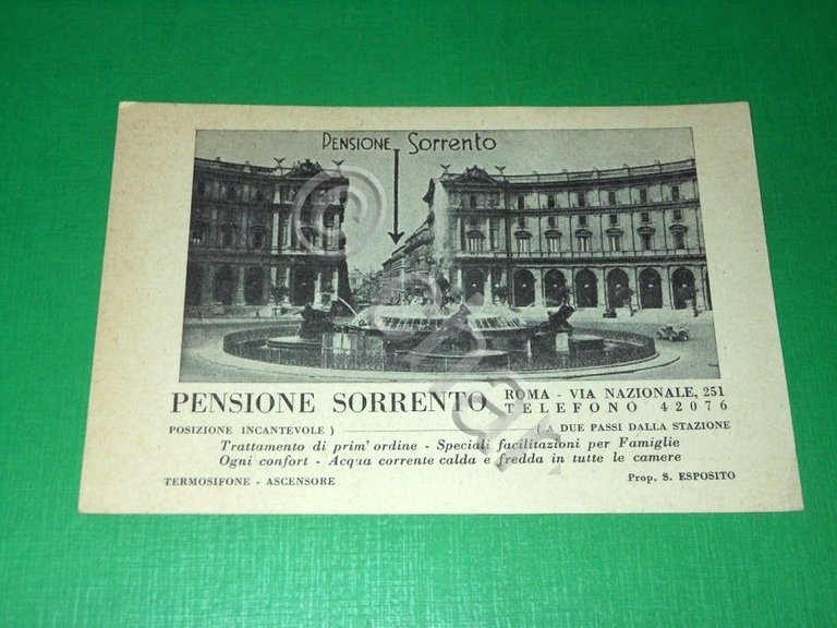 Cartolina Roma - Pensione Sorrento 1930 ca