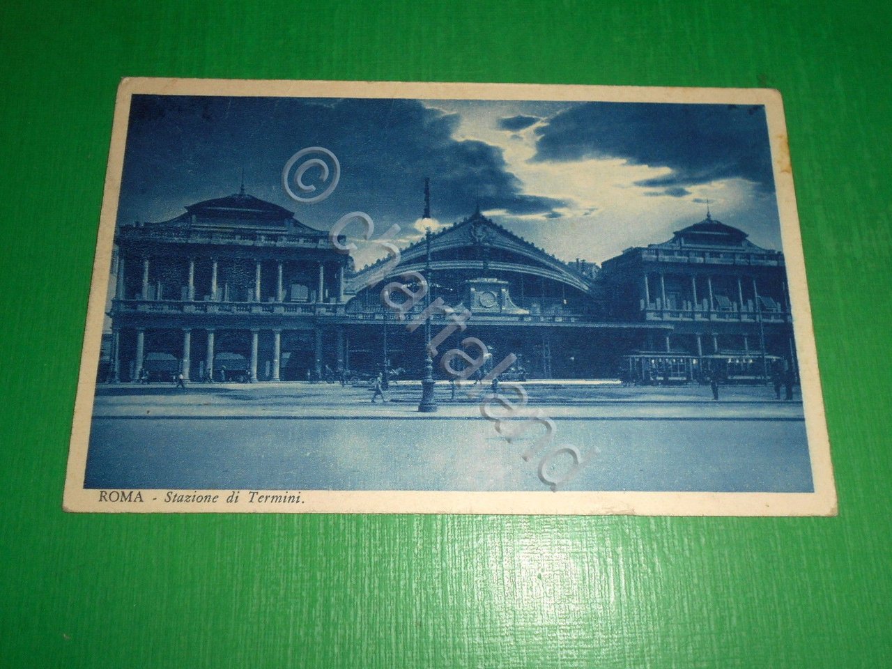 Cartolina Roma - Stazione di Termini 1930.
