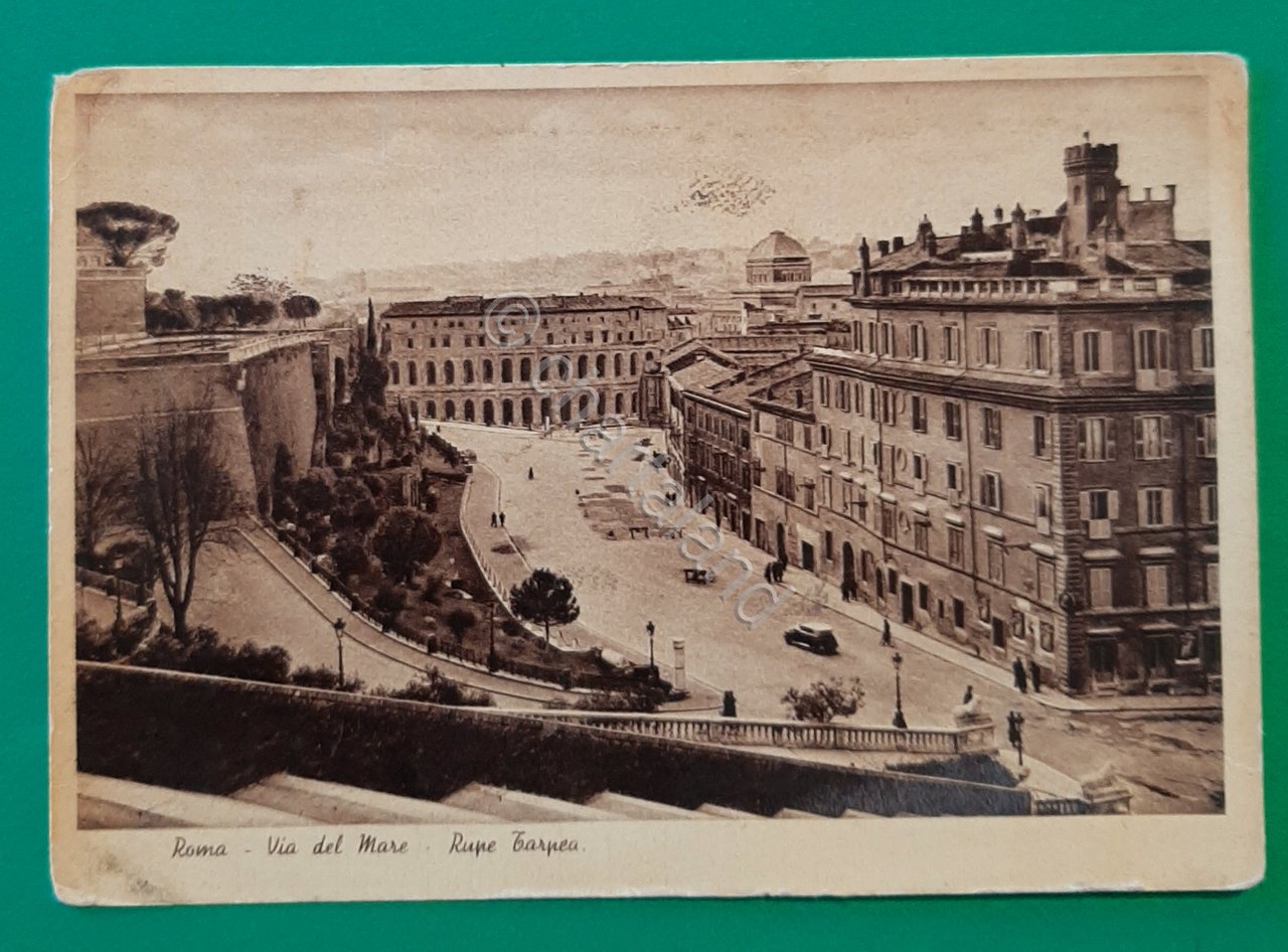 Cartolina Roma - Via del Mare - Rupe Tarpea - …