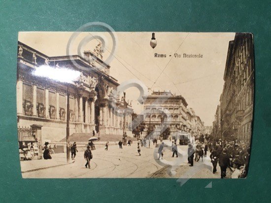 Cartolina Roma - Via Nazionale - Replica - 1960 ca.