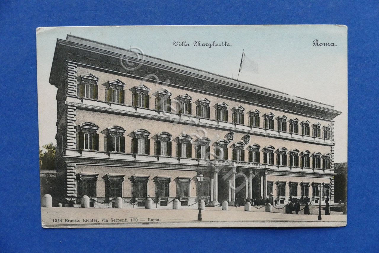 Cartolina Roma - Villa Margherita - 1905 ca..