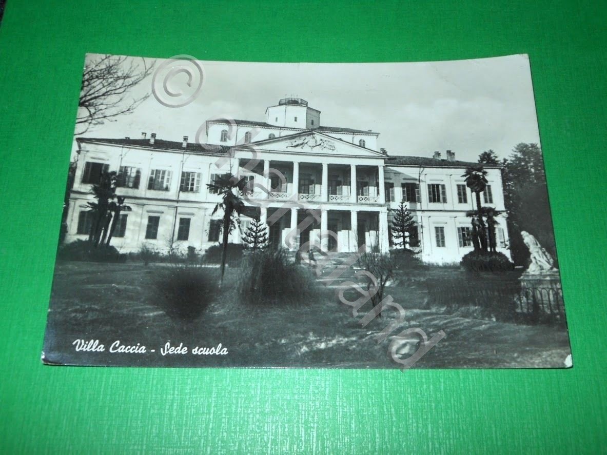 Cartolina Romagnano Sesia - Villa Caccia - Sede scuola 1955