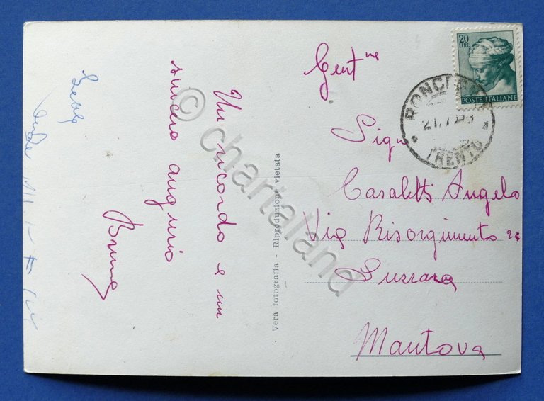 Cartolina Roncegno Terme - Piazza del Municipio - 1966 ca.