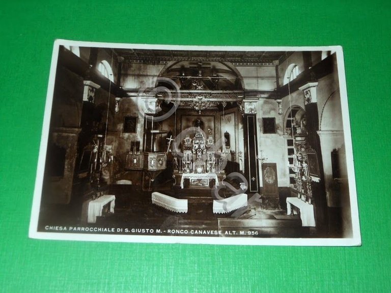 Cartolina Ronco Canavese - Chiesa Parrocchiale di S. Giusto M. …