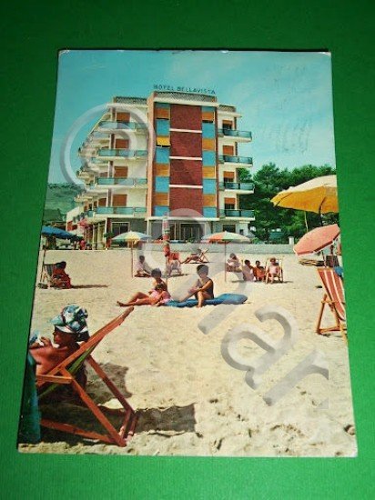 Cartolina Roseto degli Abruzzi - Lungomare Trento - Hotel Bellavista …