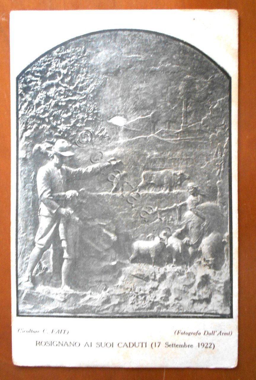 Cartolina Rosignano - ai suoi caduti - 1925