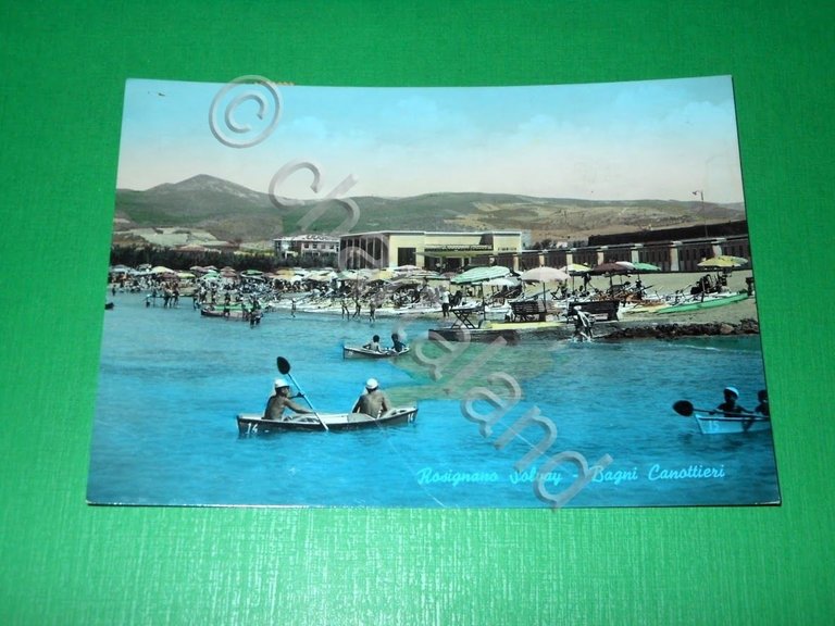 Cartolina Rosignano Solvay - Bagni Canottieri 1958