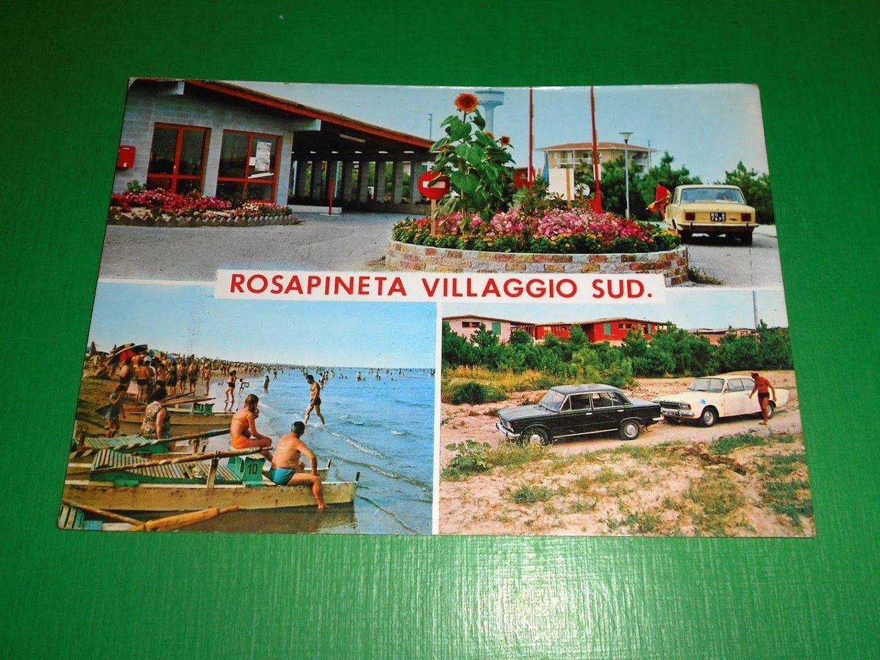 Cartolina Rosolina Mare - Rosapineta Villaggio Sud 1971.