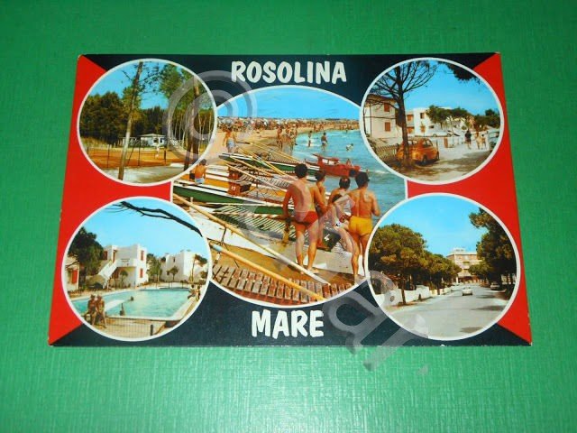 Cartolina Rosolina Mare - Vedute diverse 1975.