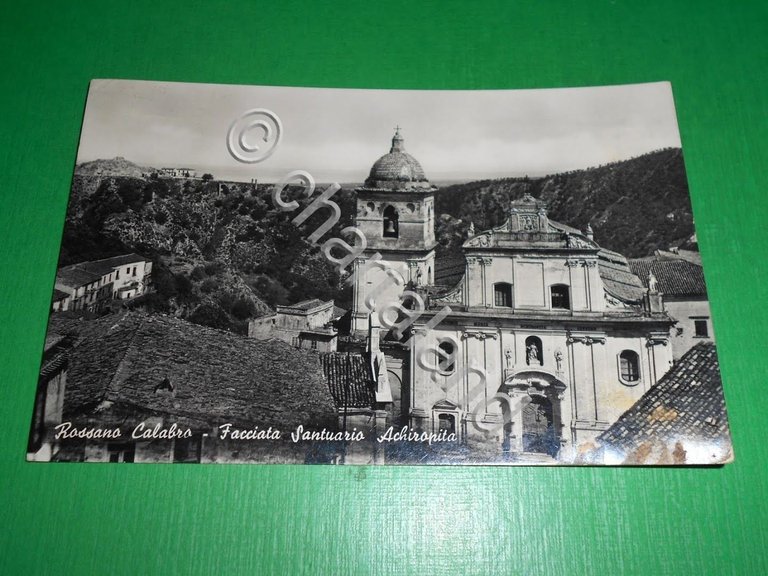 Cartolina Rossano Calabro - Facciata Santuario Achiropita 1951