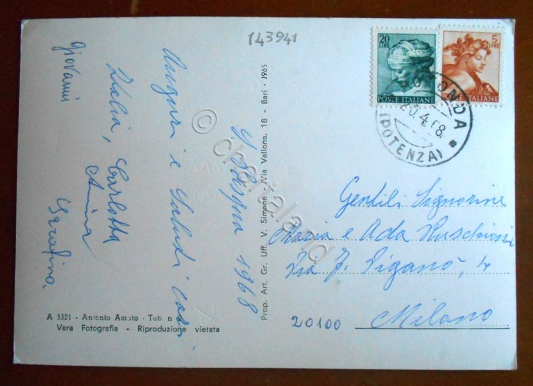 Cartolina Rotonda (Potenza) - Corso Garibaldi - 1968