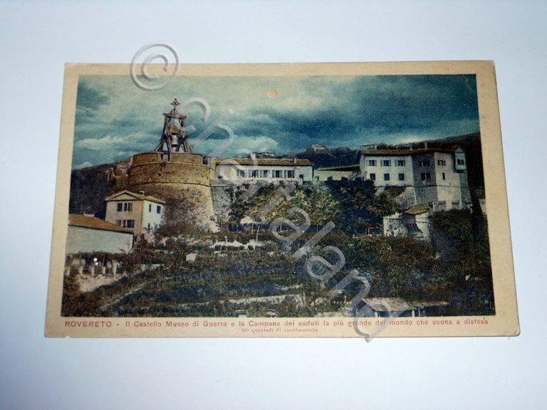 Cartolina Rovereto - Il Castello Museo di Guerra e la …