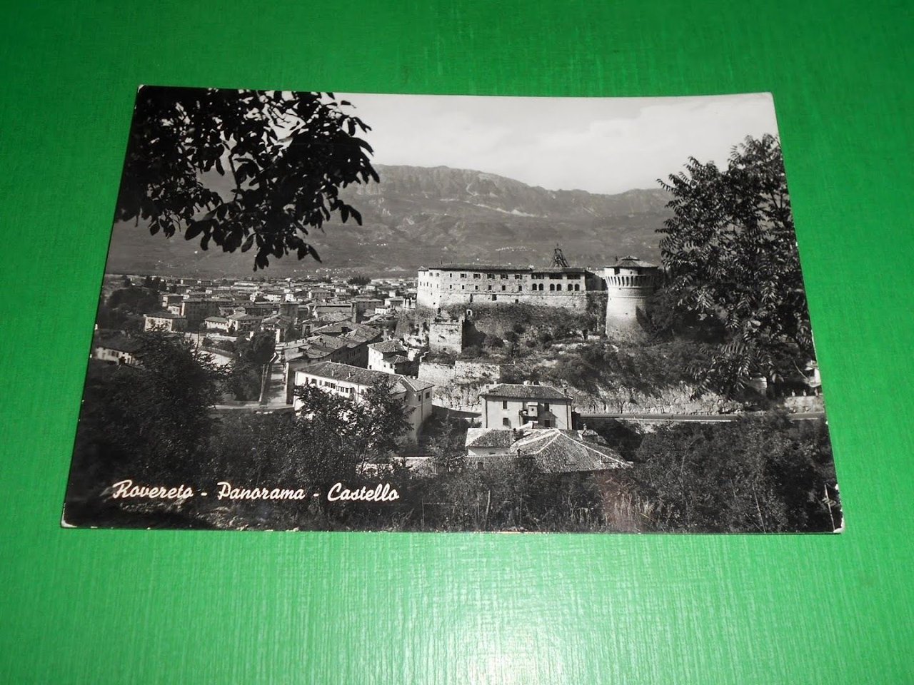 Cartolina Rovereto - Panorama Castello 1964.