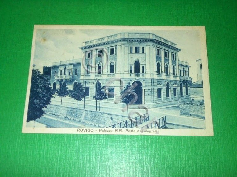 Cartolina Rovigo - Palazzo RR. Poste e Telegrafi 1936.