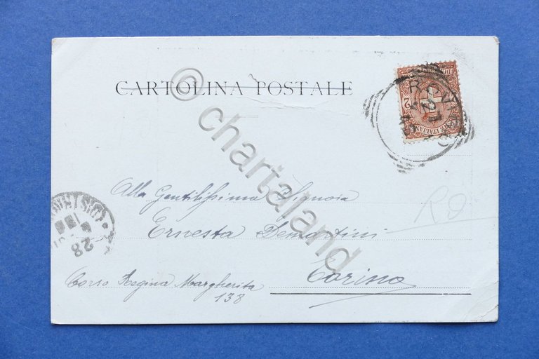 Cartolina Rovigo - Piazza Garibaldi - 1901.