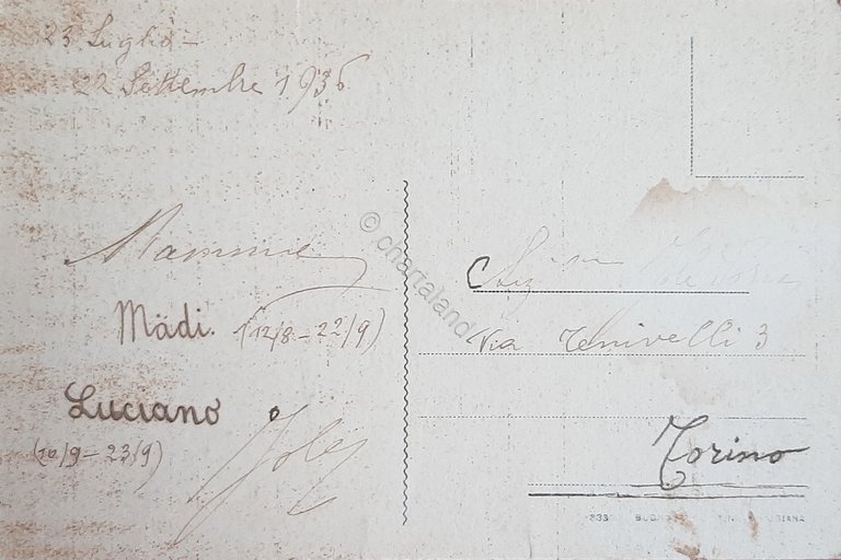 Cartolina Rubiana - Madonna di Randa - 1936