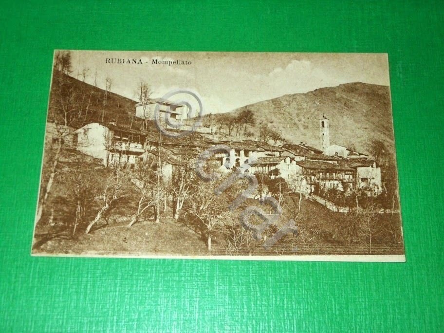 Cartolina Rubiana - Mompellato - Scorcio panoramico 1920 ca.