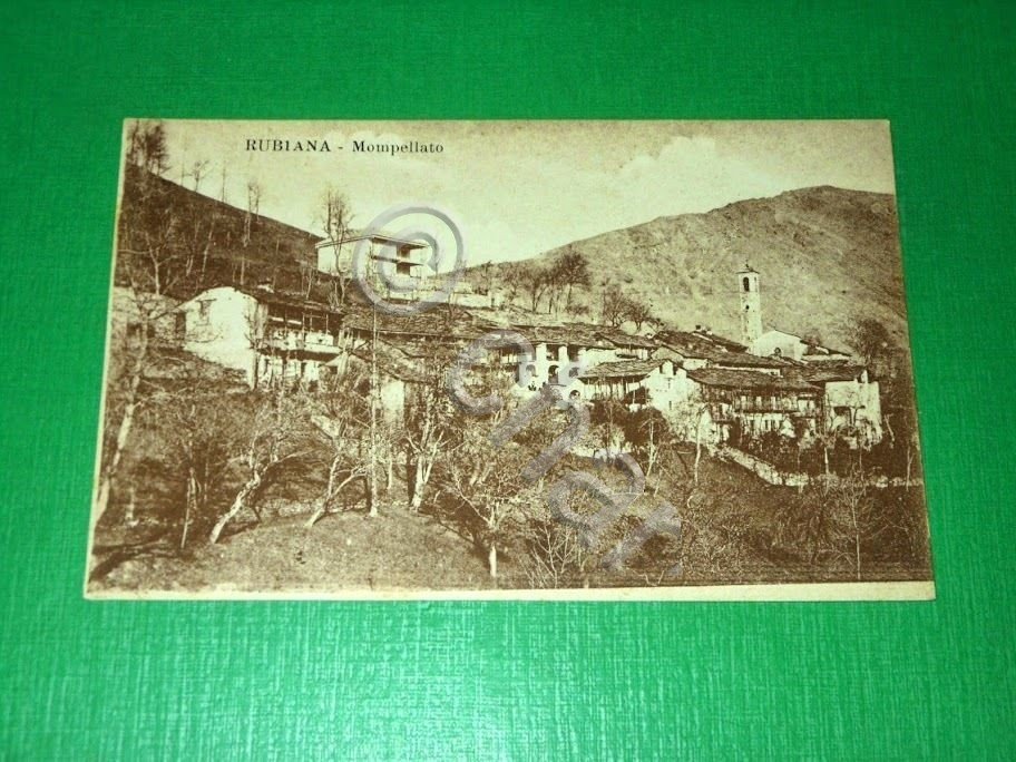 Cartolina Rubiana - Mompellato - Scorcio panoramico 1920 ca #1.