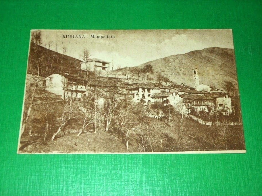 Cartolina Rubiana - Mompellato - Scorcio panoramico 1920 ca #2.