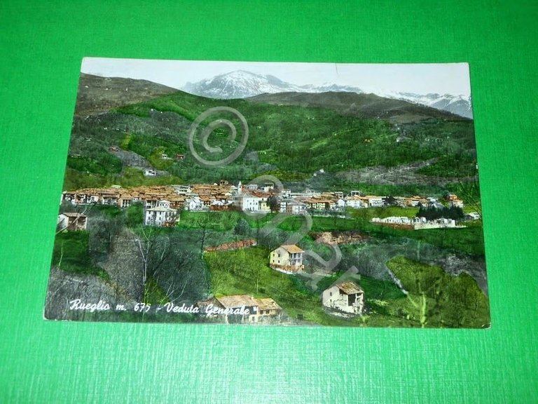 Cartolina Rueglio - Veduta Generale 1960 ca