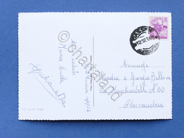 Cartolina S. Andrea di Cassine - Scuole elementari e piazza …