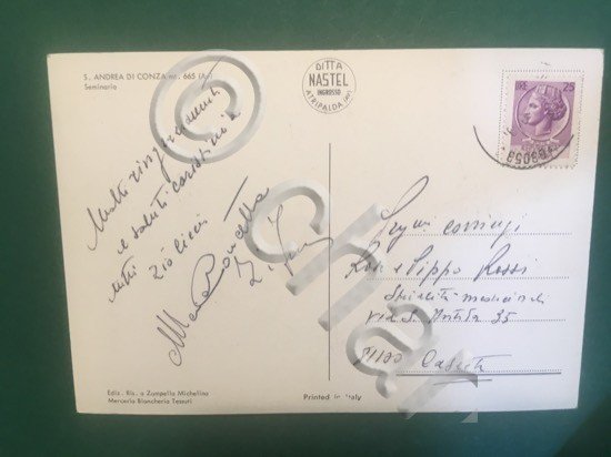 Cartolina S.Andrea Di Conza mt.665 - Seminario - 1970
