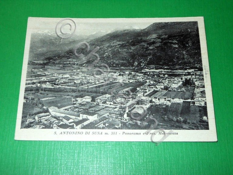 Cartolina S. Antonino di Susa - Panorama e Frazione Maisonetta …