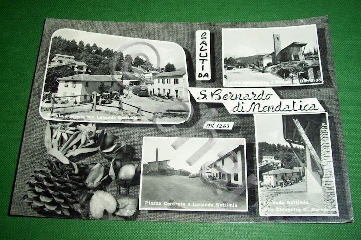 Cartolina S. Bernardo di Mendatica - Vedute diverse 1959.