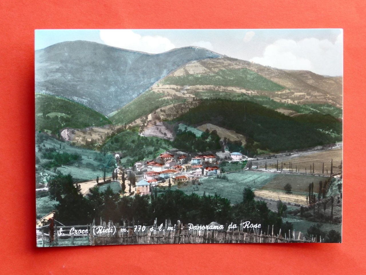 Cartolina S. Croce - Panorama da Rose - 1961.