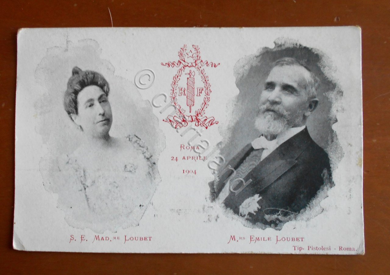 Cartolina S.E. Mad.ME Loubet - M.RS Emile Loubet - Roma …