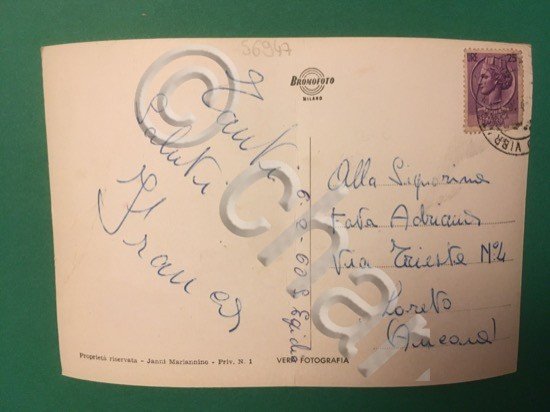 Cartolina S.Egidio Alla Vibrata - Piazza Del S.Cuore - 1960