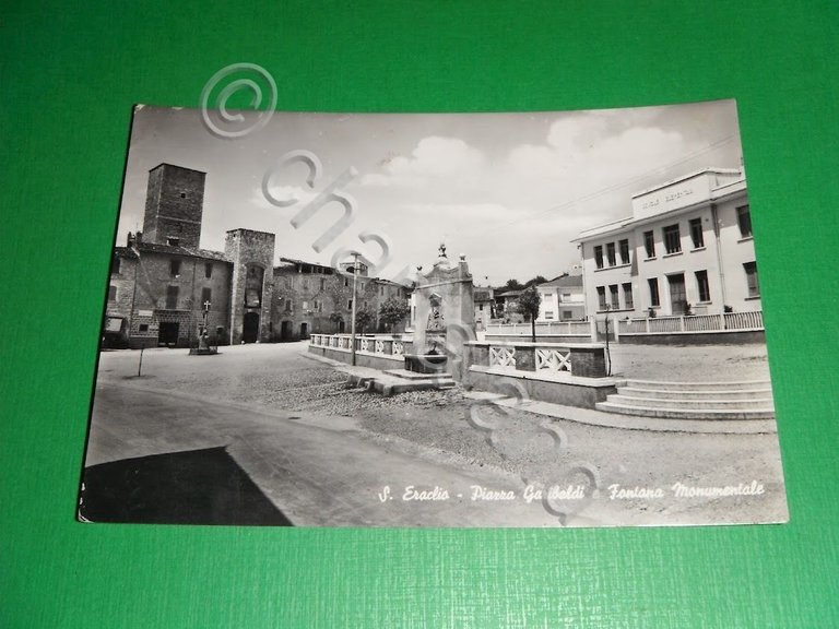 Cartolina S. Eraclio ( Perugia ) - Piazza Garibaldi e …