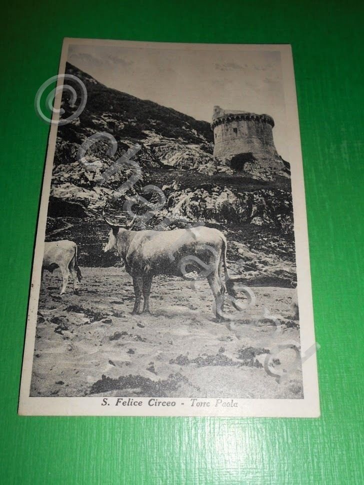Cartolina S. Felice Circeo - Torre Paola 1931 ca.