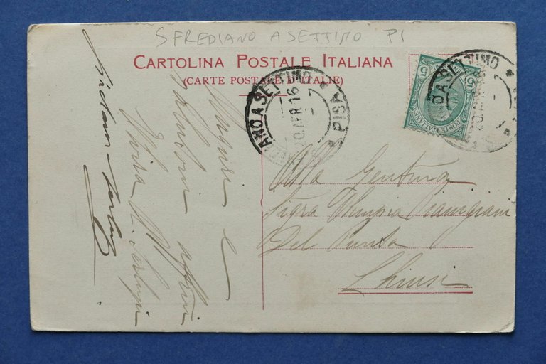 Cartolina S. Frediano a Settimo - Particolare 1916.