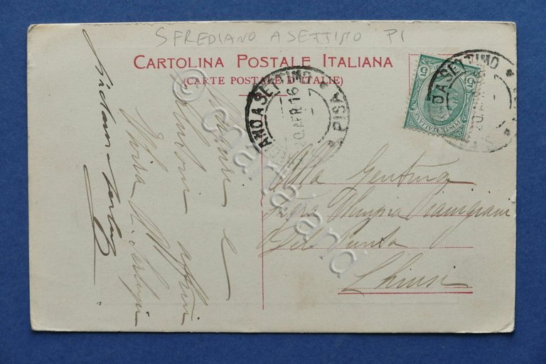 Cartolina S. Frediano a Settimo - Particolare 1916.