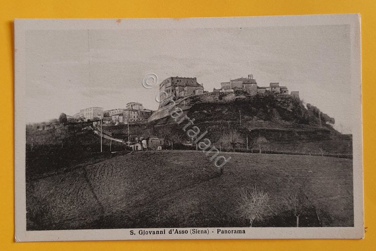 Cartolina S. Giovanni d' Asso ( Siena ) - Panorama …