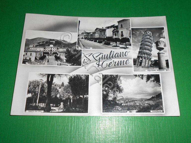 Cartolina S. Giuliano Terme - Vedute diverse 1961.