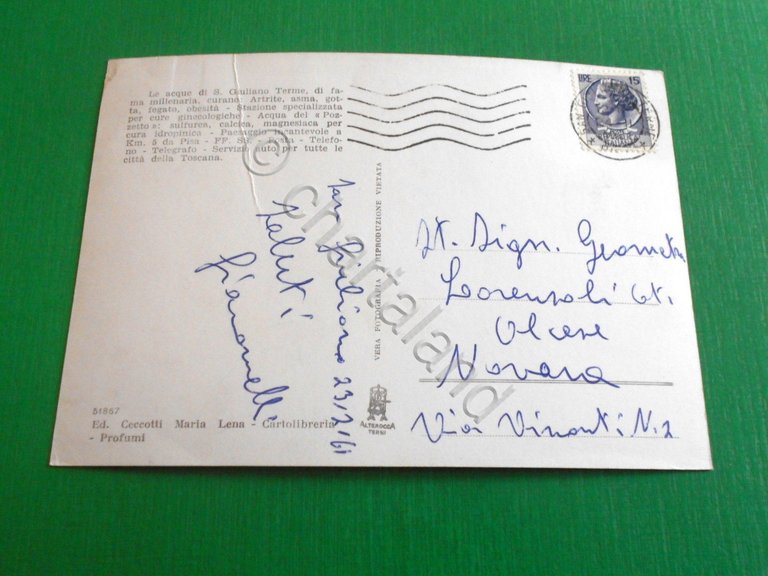 Cartolina S. Giuliano Terme - Vedute diverse 1961.