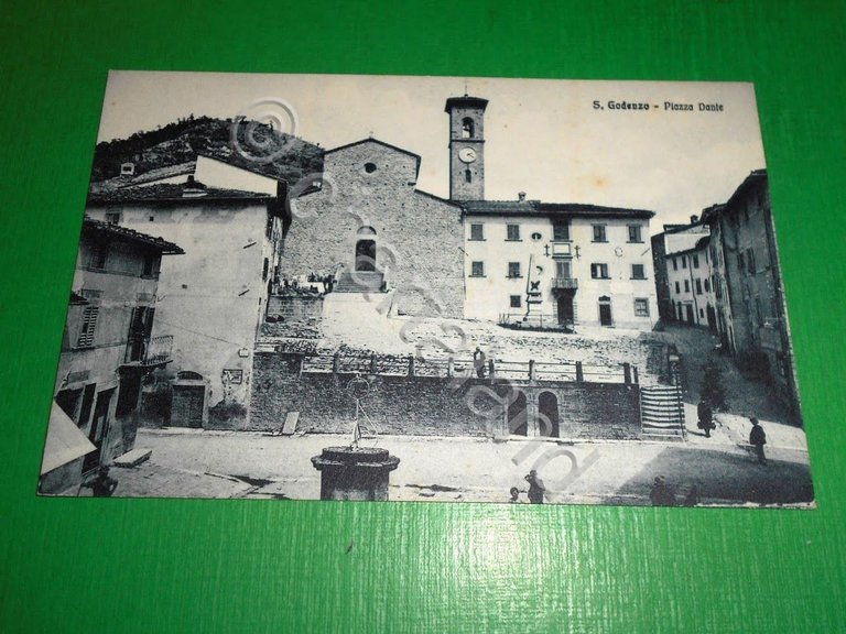 Cartolina S. Godenzo - Piazza Dante 1920 ca