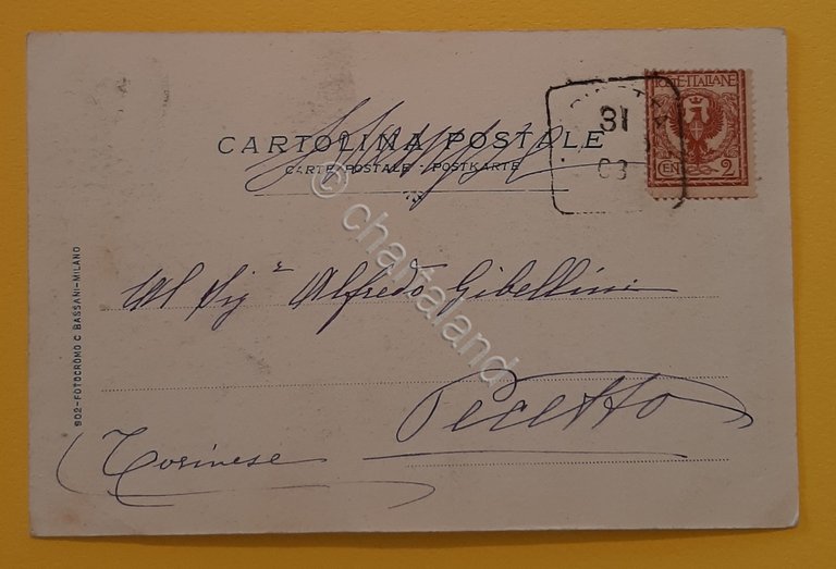 Cartolina S. M. Vittorio Emanuele III al Campo - 1903