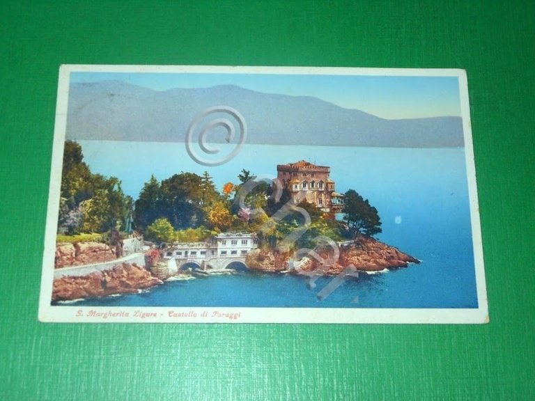Cartolina S. Margherita Ligure - Castello di Paraggi 1932