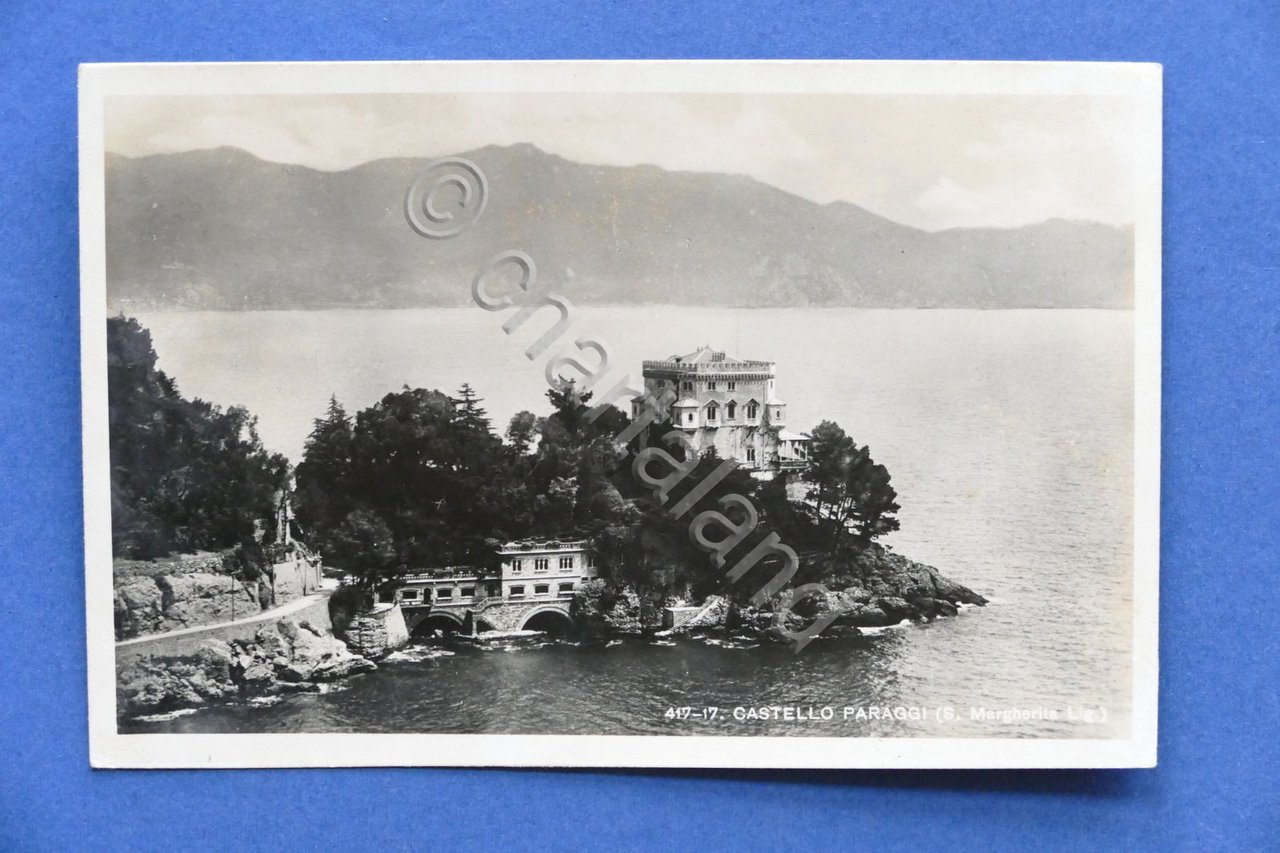 Cartolina S. Margherita Ligure - Catello Paraggi - 1930 ca..