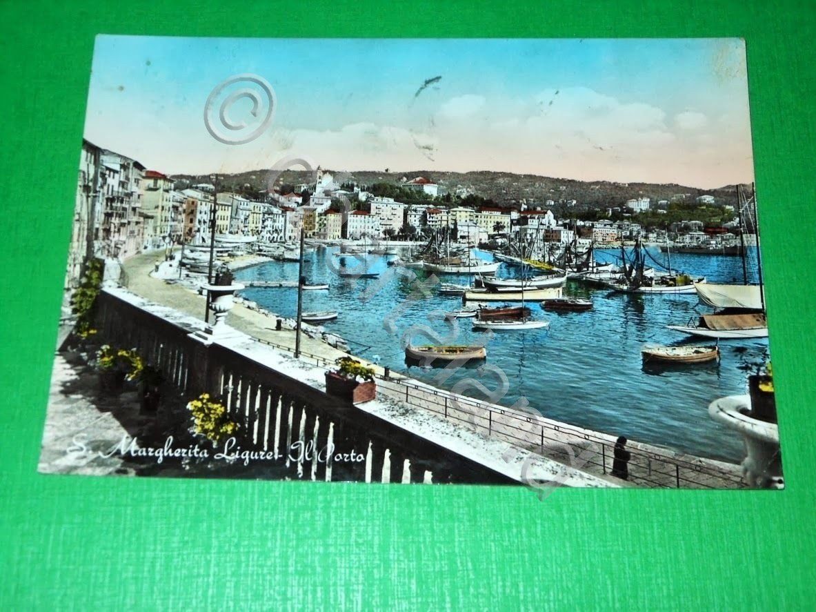 Cartolina S. Margherita Ligure - Il Porto 1961.
