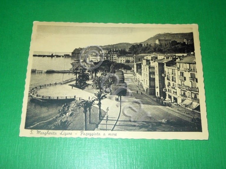 Cartolina S. Margherita Ligure - Passeggiata a mare 1953 | Immagine Gallery 2