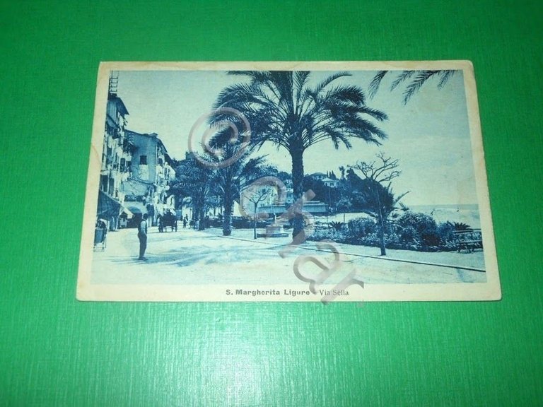 Cartolina S. Margherita Ligure - Via Sella 1930 ca.