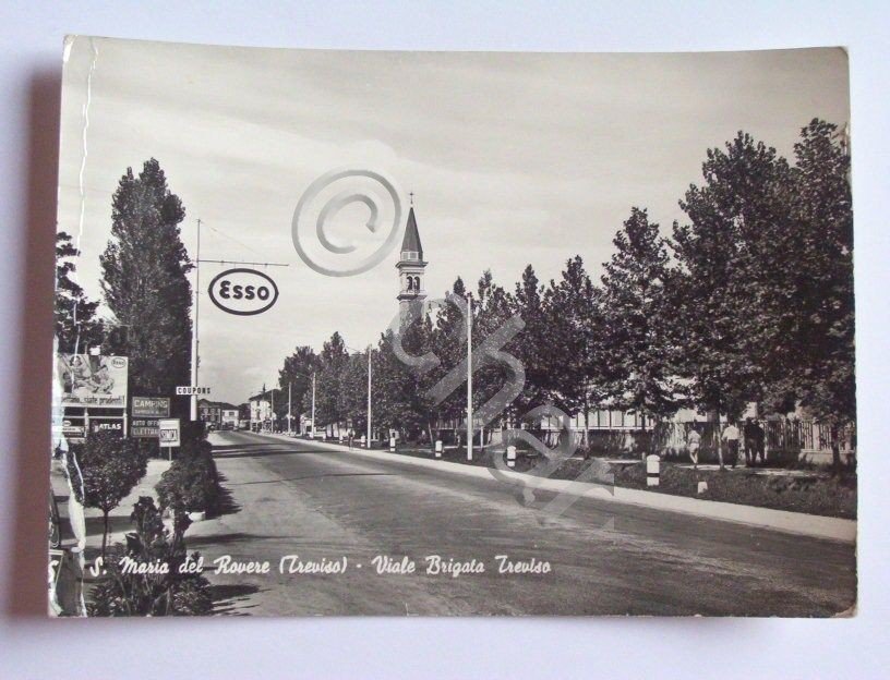 Cartolina S Maria del Rovere Viale Brigata Treviso 1963.