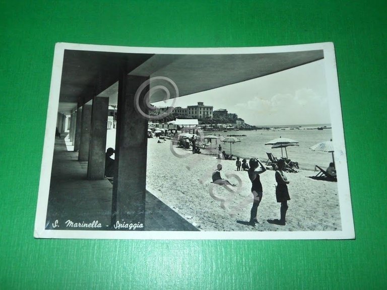 Cartolina S. Marinella - Spiaggia 1939