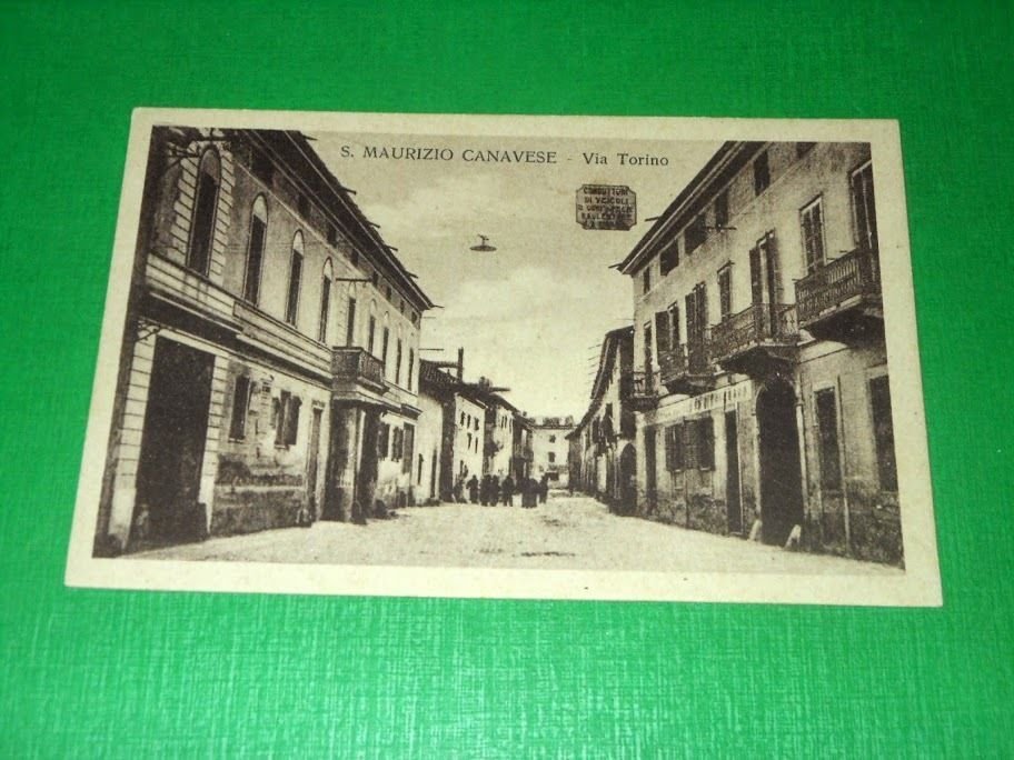 Cartolina S. Maurizio Canavese - Via Torino 1930 ca.