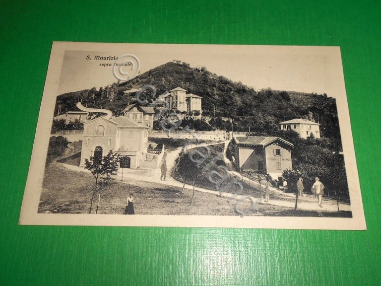 Cartolina S. Maurizio sopra Brunate - Scorcio panoramico 1925 ca.