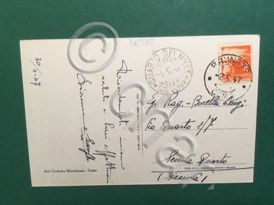 Cartolina S.Maurizio Sopra Brunate m.1000 s.m. - 1947